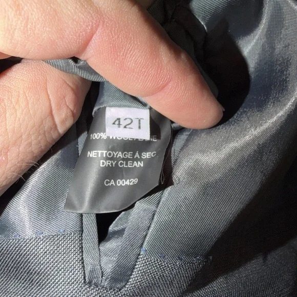 LNWOT RECENT PETER MILLAR MID GRAY WOOL SUIT SZ 42L 37X33 MINT
